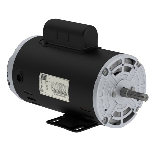 ELECTRIC MOTOR SINGLE PHASE 0.5 HP 02 W56 115/208-230 WCA2 60Hz F-1/B3R(D) IP21 DIMENSIONS ACC. CONFIGURATION ROLLED STEEL SINGLE PHASE