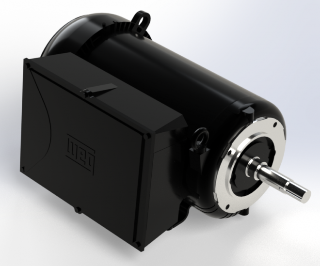 ELECTRIC MOTOR SINGLE PHASE 10 HP 02 213/5JM 208-230/460 WCF2 60Hz F-1/B34R(D) IP55 DIMENSIONS ACC. CONFIGURATION CLOSE COUPLED PUMP