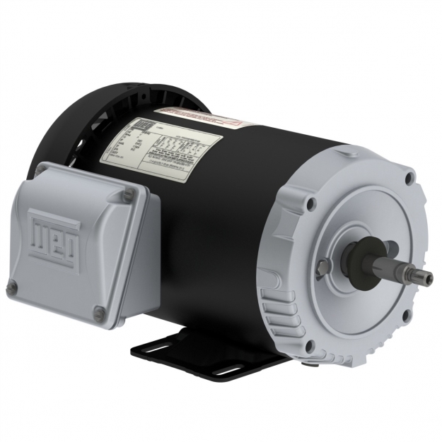 ELECTRIC MOTOR THREE PHASE 1 HP 02 W56J 208-230/460//190-220/380-415 WCF2 60Hz W-6/V17R(D) IP55 DIMENSIONS ACC. CONFIGURATION PREMIUM EFFICIENCY