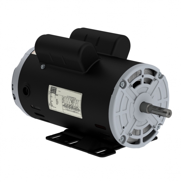 ELECTRIC MOTOR SINGLE PHASE 0.5 HP 04 W56 115/208-230 WCA2 60Hz F-1/B3R(D) IP21 DIMENSIONS ACC. CONFIGURATION PREMIUM EFFICIENCY ROLLED STEEL SIN