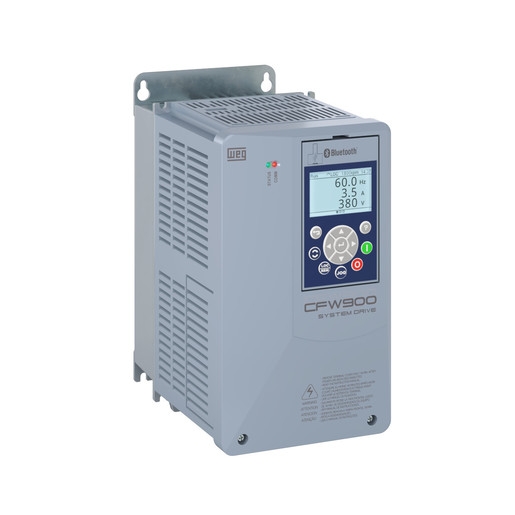 DRIVE CFW900A09P6T4DB20Y2B Size A 9.6A Three-phase 380-480 V With braking IP20 STO/SS1 HMI with bluetooth