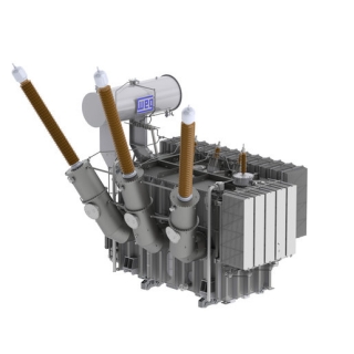 What is the purpose of a large power transformer?
